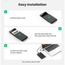 UGREEN 2.5" SATA HDD/SSD Enclosure USB 3.0 (Micro-B), 5Gbps, Tool-Free, UASP, for 7/9.5mm ?Black