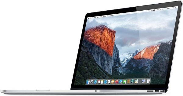 Apple MacBook Pro (Retina, 15-inch, Late 2013) A1398 Iintel Core i7 2GHz 8GB DDR3 250GB SSD Silver A Grade ( Refurbished )