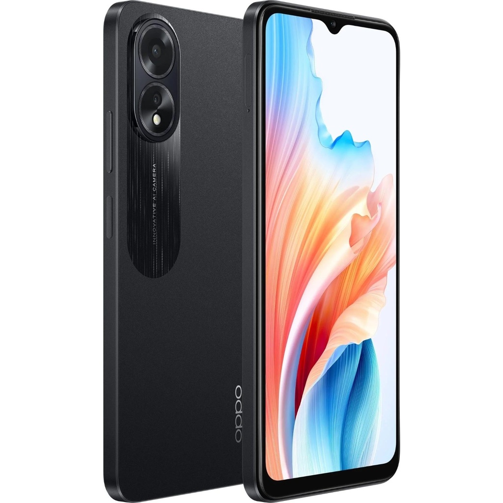 OPPO A18 CPH2591 DS 128GB with 4GB RAM Glowing Black - A Grade ( Refurbished )