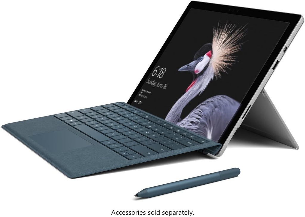 Microsoft Surface Pro (5th Gen) 1796 Laptop / Tablet - Intel i5-7300U@2.60GHz 8GB RAM 256GB SSD 12.3' Touch WIN10 Pro Silver - A Grade( Refurbished)