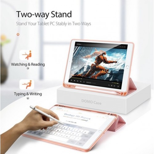 iPad Pro 12.9'' (2024) Case | Shockproof Tablet Cover Pin Connectork DUX DUCIS Domo Series – Pink