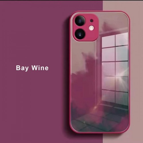 iPhone 12 Pro Max Artistic ShockProof Phone Case (Biguo) Bay Wine Red