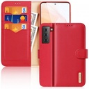 iPhone 14 Plus / 14 Max Leather Wallet Phone Covers Cases Hivo Series (DUX DUCIS) Red