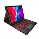 iPad Mini 4 (2015) / Mini 5 (2019) Case | RK405C | TPU Tablet Cover with Pen Holder & Detachable Bluetooth Keyboard with Touchpad Backlight – Black