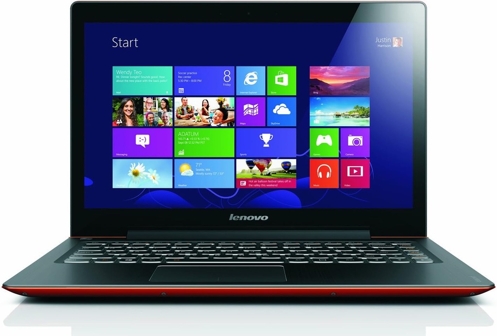 Lenovo S40 14" Laptop – Intel Core i5-4210U 1.7GHz 4GB RAM 500GB HDD AMD Radeon HD 8550M Red A Grade (Used)