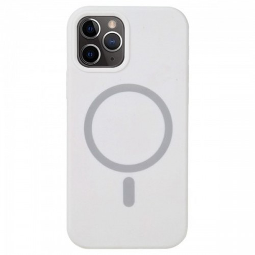 [M0890090008] iPhone 12 Pro Max MagSafe Magnetic Phone Case Soft Silicone Back Cover White
