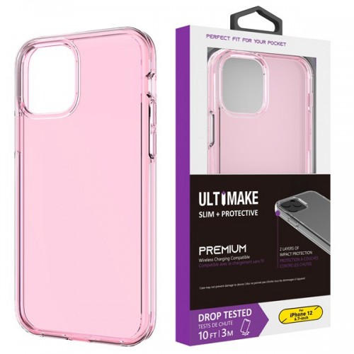 [M0650090048] iPhone 6/7/8 Transparent ShockProof Phone Case (Ultimake) Pink