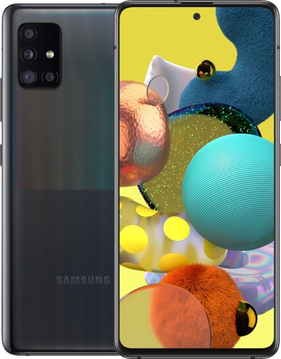 [M0020010684] Samsung Galaxy A51 4G Dual SIM 128GB with 6GB RAM Prism Crush Black A Grade (Refurbished )