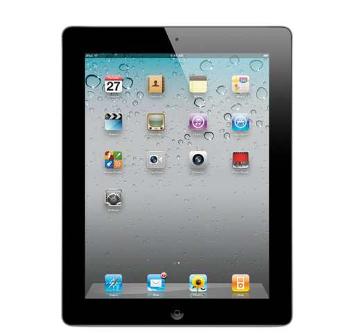 [T0010010728] iPad 2nd Gen (2011) 9.7" Wi-Fi + Cellular 64GB A1396 Black A Grade above 80% Battery Health(Refurbished)