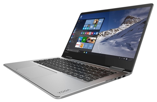 [L0090010044] Lenovo Yoga 710-14IKB Laptop – Intel Core i7-7500U 2.7GHz Dual-Core / 8GB DDR4 RAM / 256GB SSD / Nvidia GeForce 940MX 2GB / 14" Touchscreen / Silver – Windows 10 Home – Excellent Grade minor bubble on lower-right screen (Refurbished)