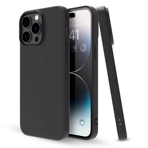 [M0860090057] Silicone phone case without ring for Samsung NOTE 10+ BLACK