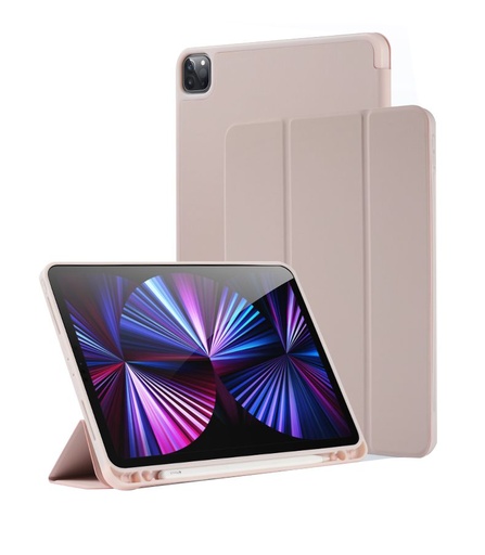 [T0680090007] iPad 9.7'' (5th/6th, 2017/2018) / iPad Air (1st/2nd) Case | Flip Soft Silicone Back Cover with Pen Slot Pin Connectork – Pink